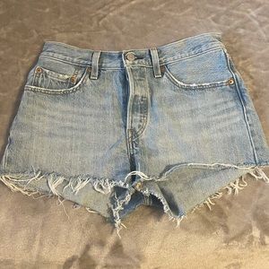Levi 501 high rise denim high rise short